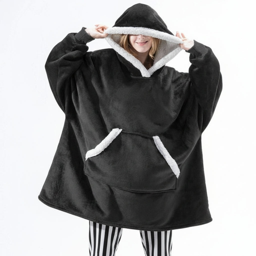 Coperta Avvolgente con Cappuccio Spessa e Calda