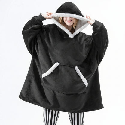 Coperta Avvolgente con Cappuccio Spessa e Calda