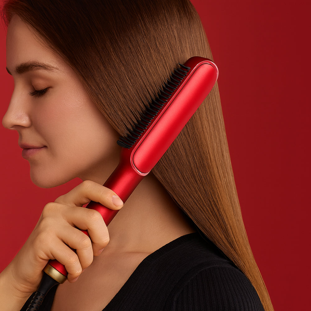 Pente Alisador de Cabelo Escova de Estilo Aquecida
