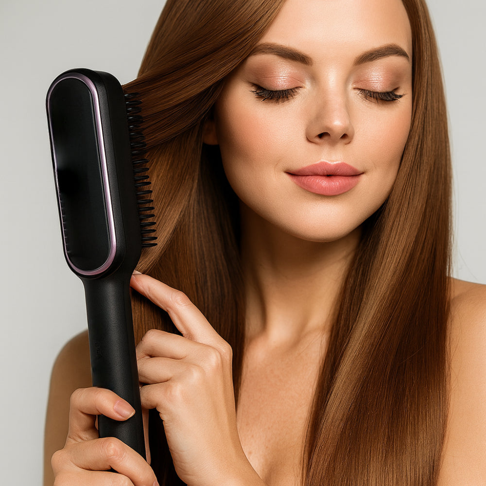 Pente Alisador de Cabelo Escova de Estilo Aquecida