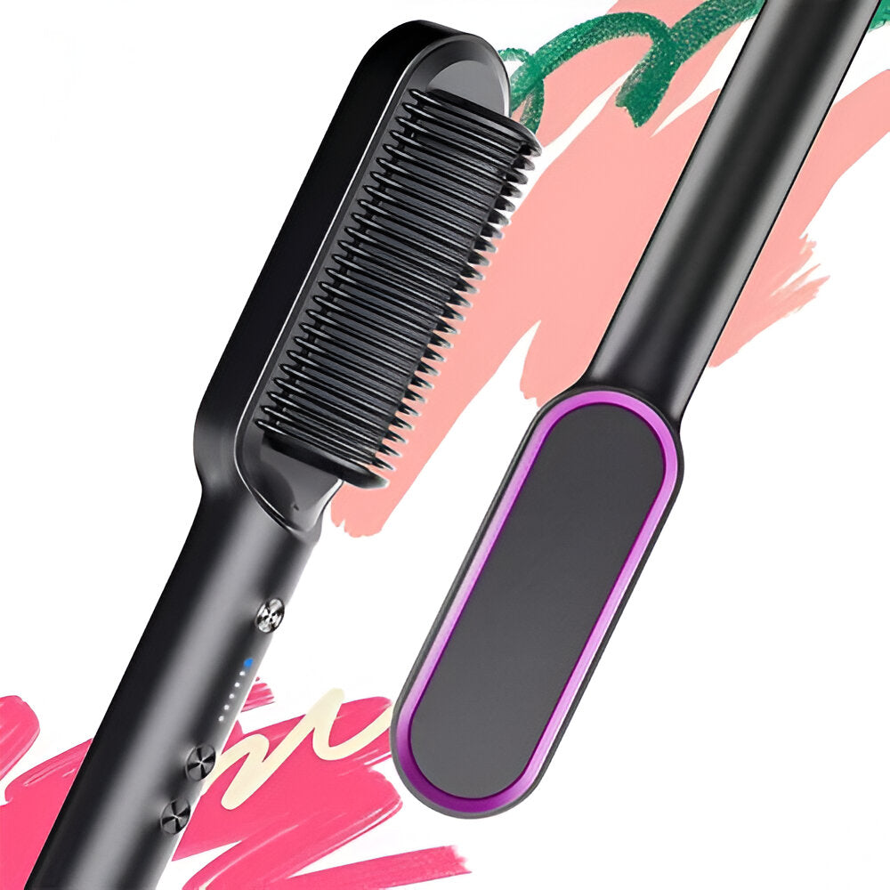Pente Alisador de Cabelo Escova de Estilo Aquecida