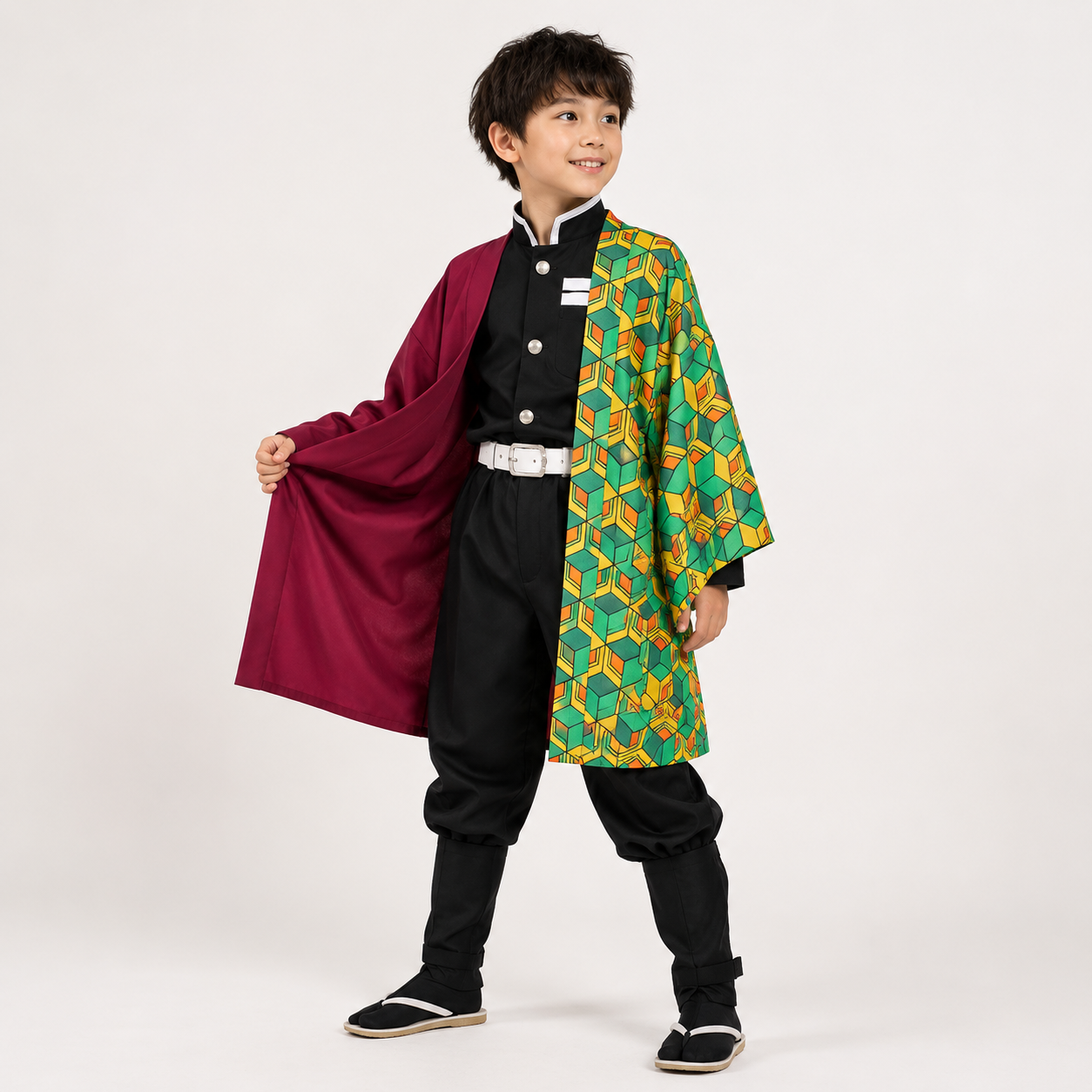 Halloween-Kostüm Anime Haori Maske Cosplay Outfit