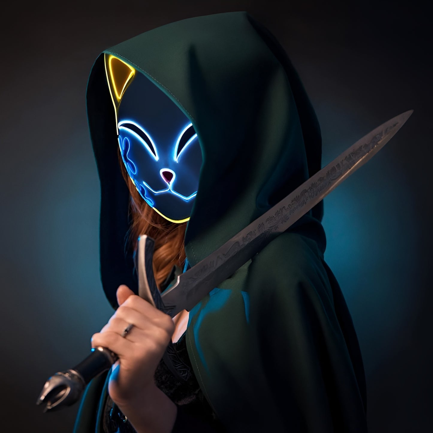 Halloween-Kostüm Anime Haori Perücke Cosplay Outfit