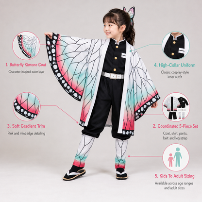 Halloween-kostume Anime Kimono Sværd Cosplay Outfit