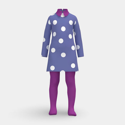Halloween-Kostüm Tupfenkleid Perücke Cosplay-Outfit