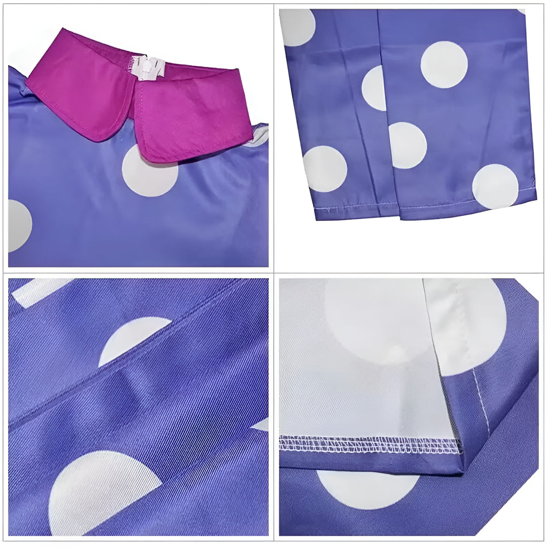 Halloween-Kostüm Tupfenkleid Perücke Cosplay-Outfit
