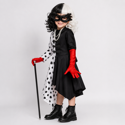 Costume di Halloween Abito a Pois Mantello Outfit Cosplay