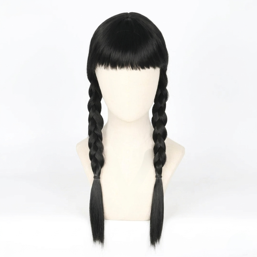 Parrucca Costume di Halloween Capelli Intrecciati Accessorio per Travestimento