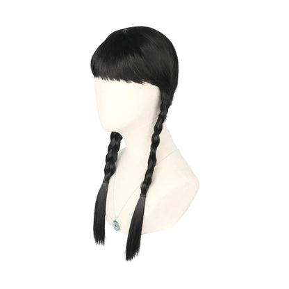 Parrucca Costume di Halloween Capelli Intrecciati Accessorio per Travestimento