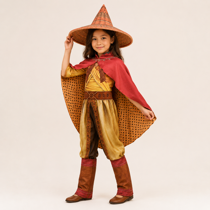 Halloween-Kostüm Hexen-Umhang Hut Party-Outfit