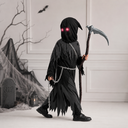 Halloween-Kostüme Sensenmann Kapuzenmantel Set