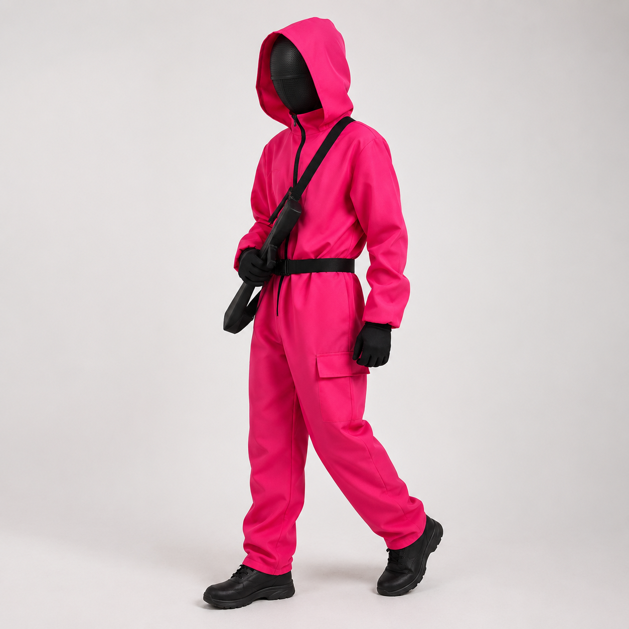 Halloween Costumes Hooded Jumpsuit Mask Outfit Set