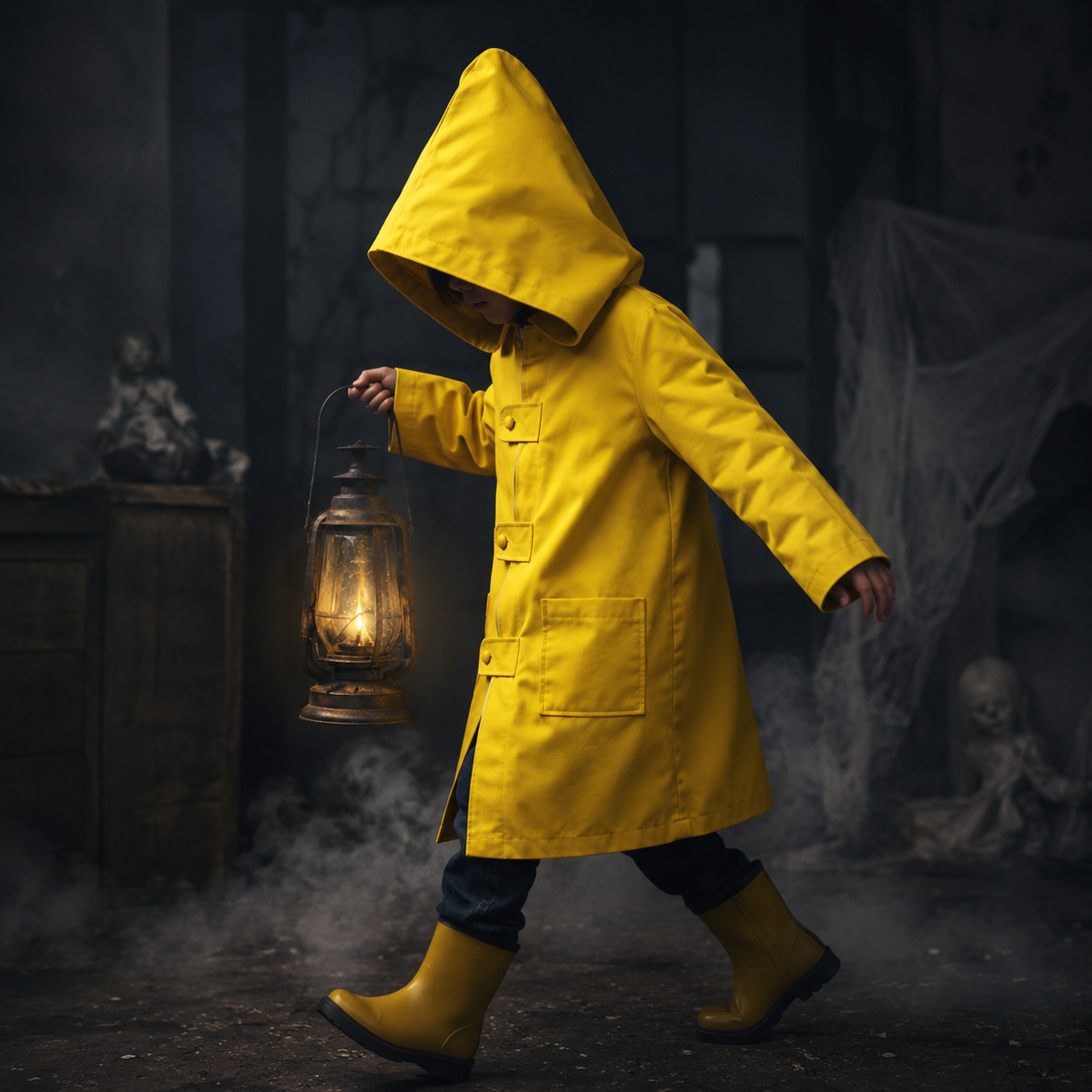 Disfraz de Halloween Chaqueta impermeable con capucha para cosplay