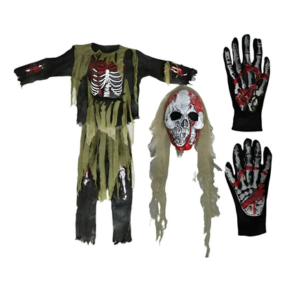 Halloween-kostumer Skelettet Zombie Maske Kostumesæt