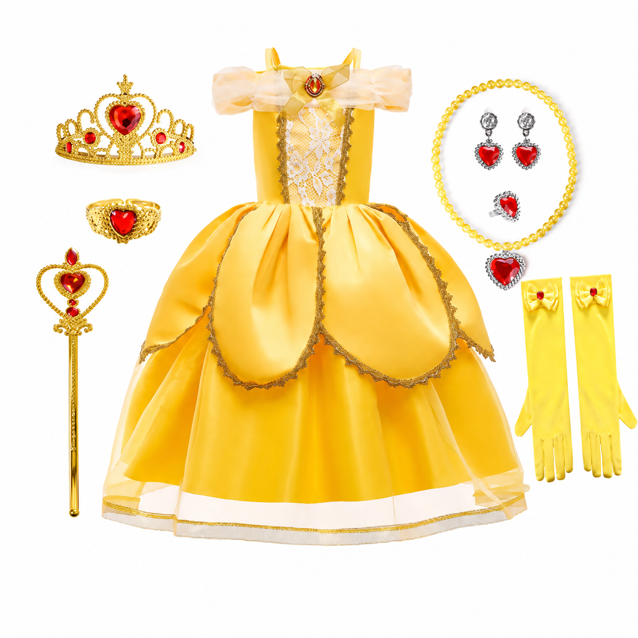 Costum de Halloween pentru fete, set rochie de petrecere prințesă