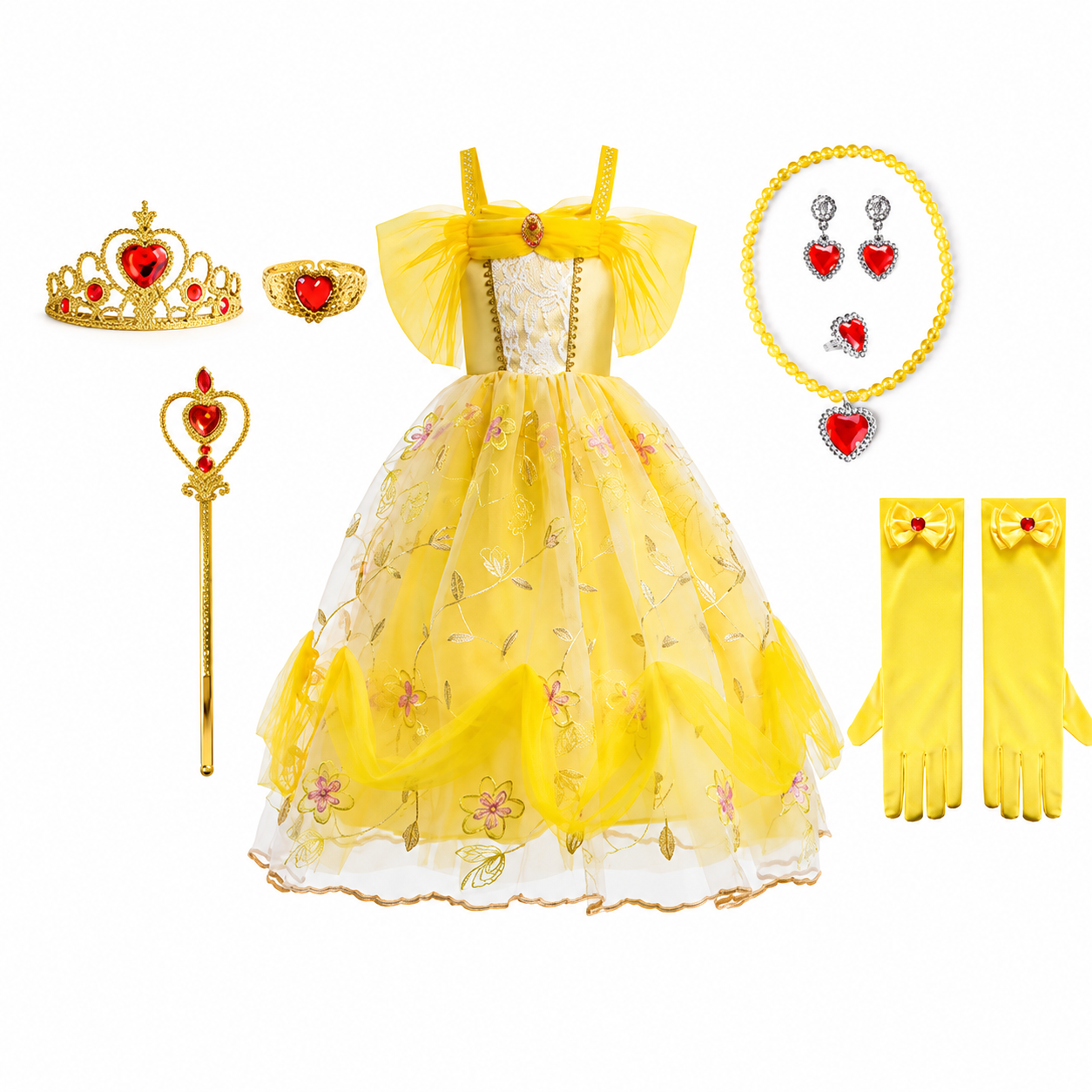 Costum de Halloween pentru fete, set rochie de petrecere prințesă