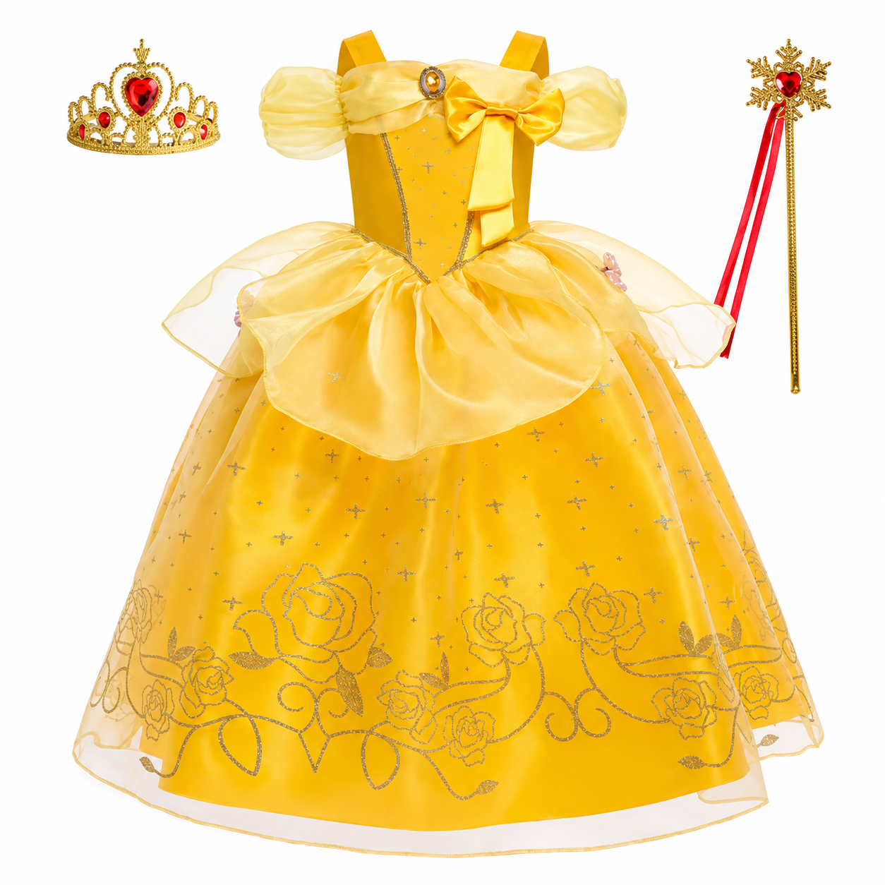 Costum de Halloween pentru fete, set rochie de petrecere prințesă