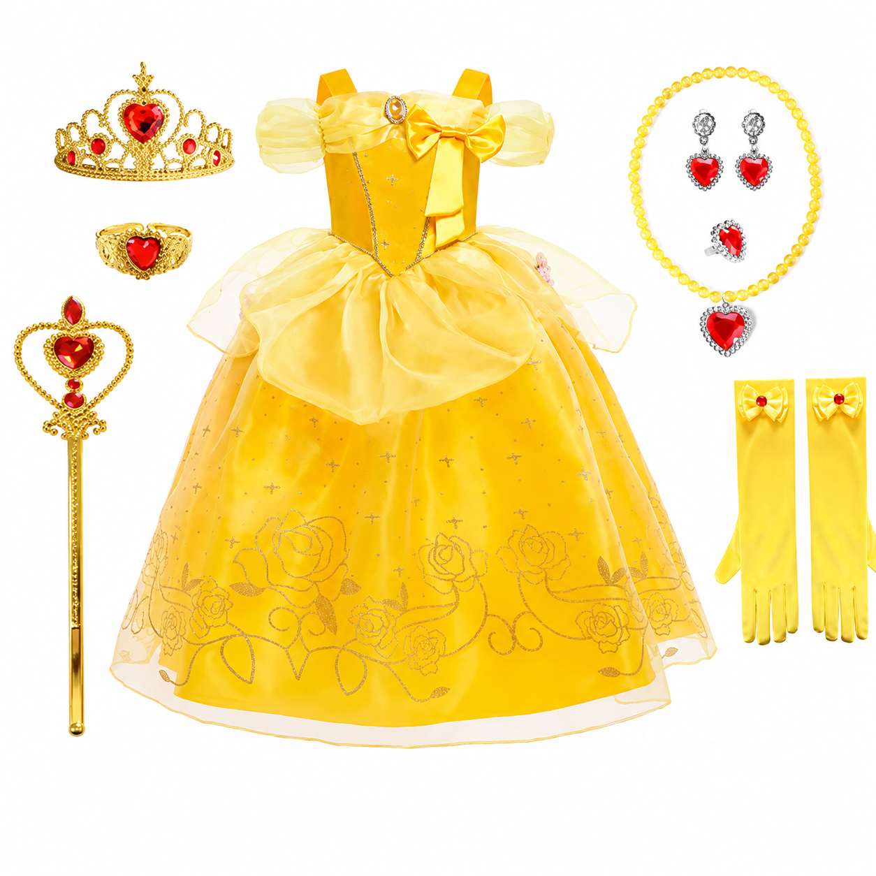 Costum de Halloween pentru fete, set rochie de petrecere prințesă