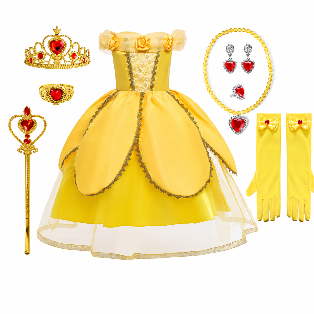 Costum de Halloween pentru fete, set rochie de petrecere prințesă