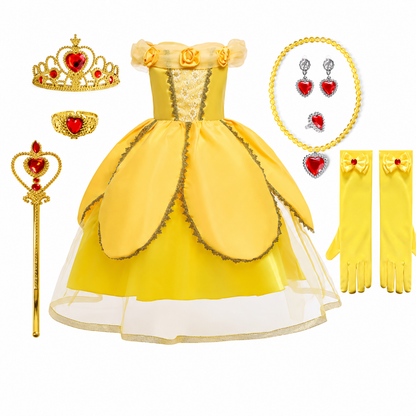 Costum de Halloween pentru fete, set rochie de petrecere prințesă