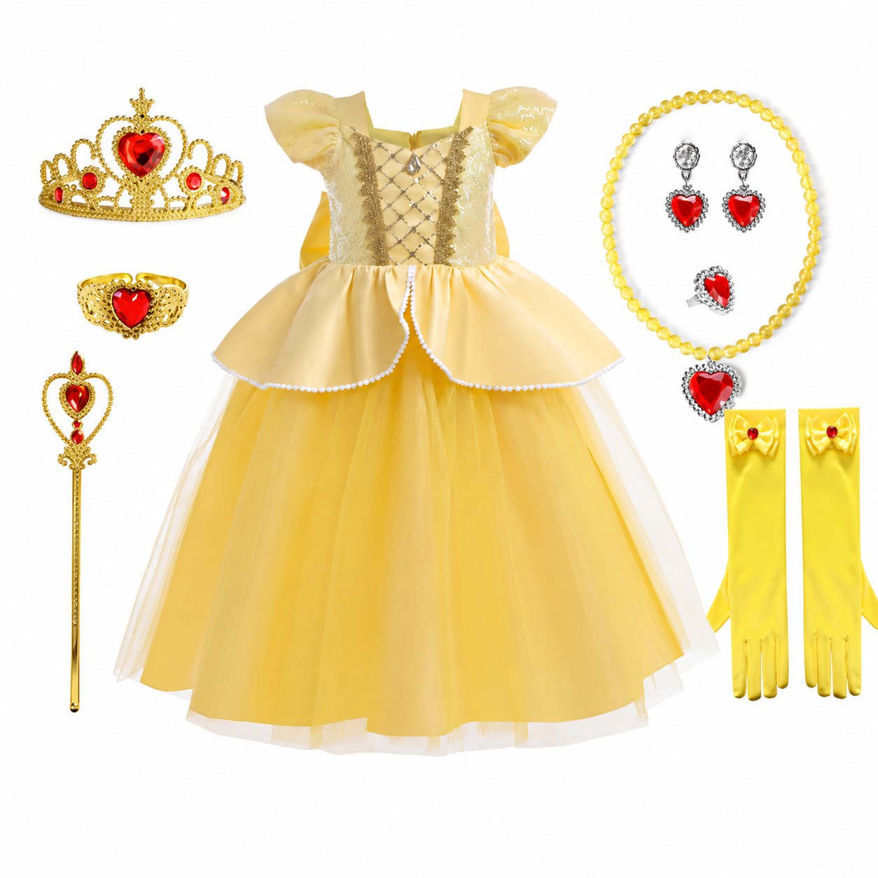 Costum de Halloween pentru fete, set rochie de petrecere prințesă