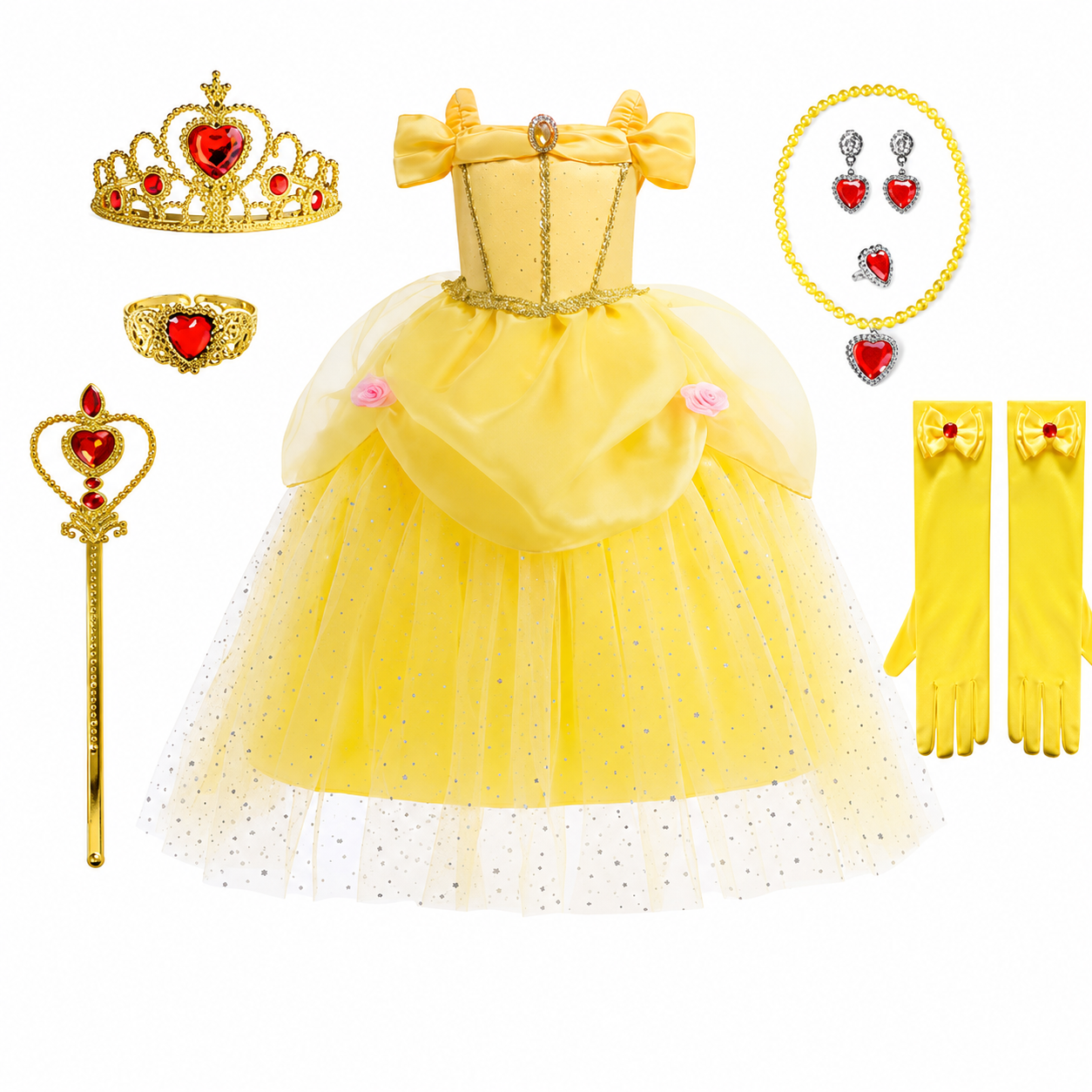 Costum de Halloween pentru fete, set rochie de petrecere prințesă