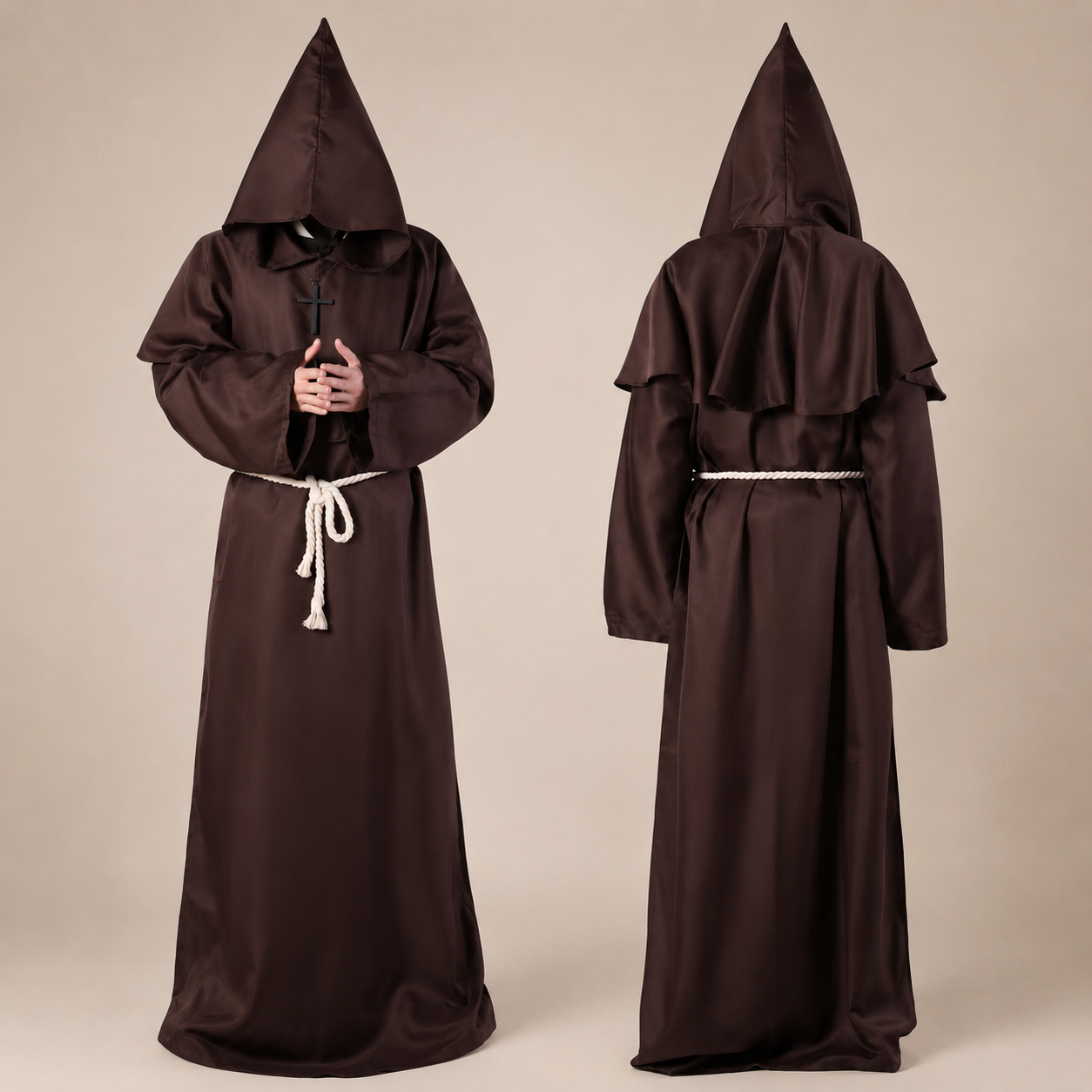 Halloween-kostumer til kvinder Nonne-kjole udklædningsdragt