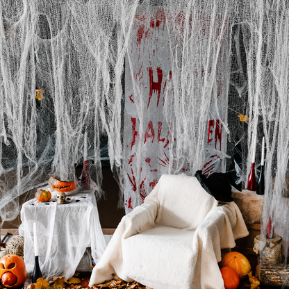 Decoração de Halloween em Tecido Elástico para Interior