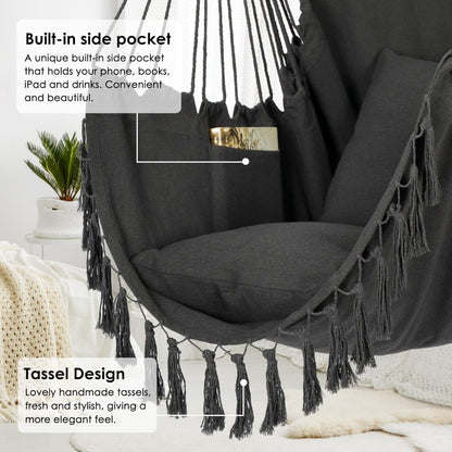 Hammock Chair Hanging Swing Seat Indoor Outdoor