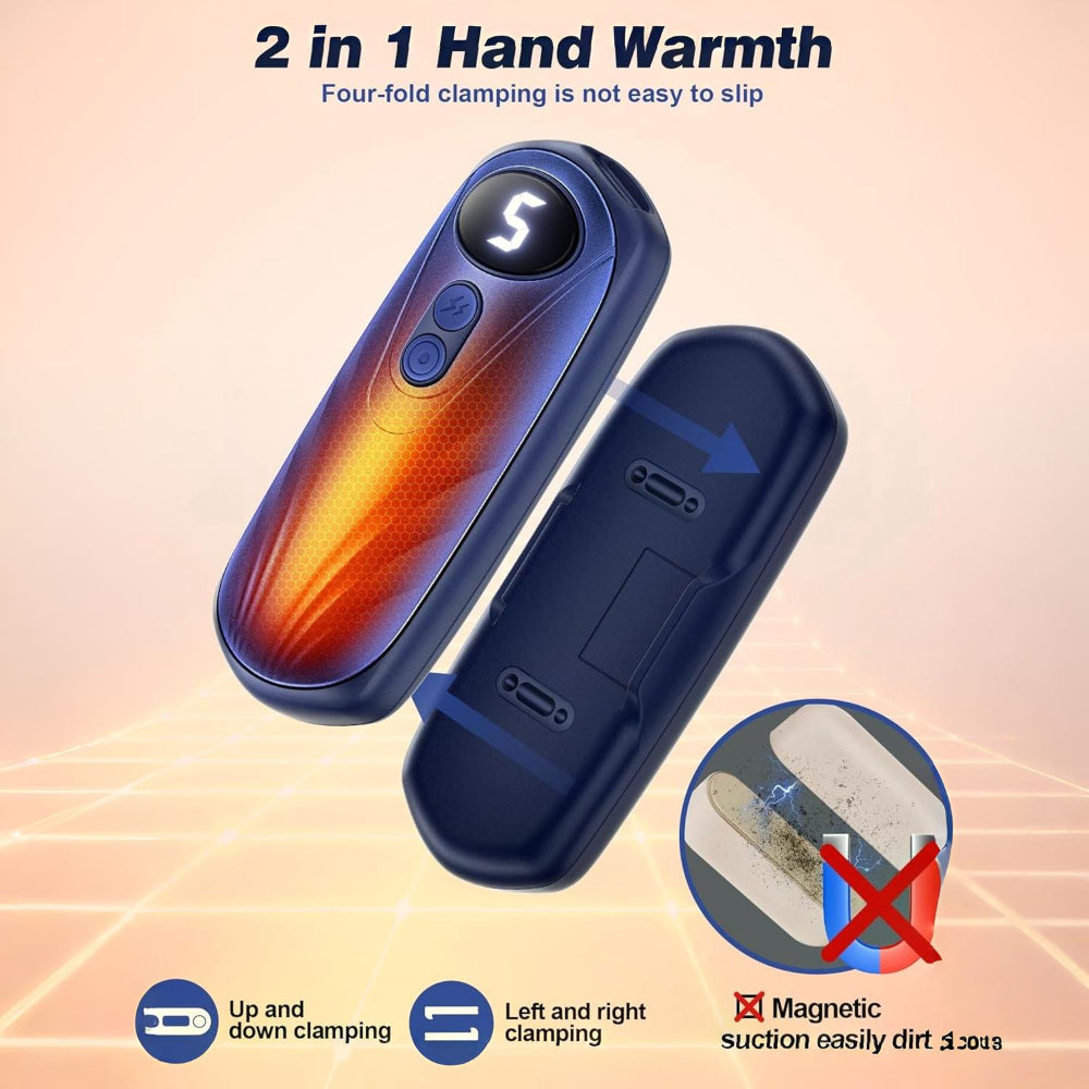 Aquecedores de Mãos Recarrregáveis Conjunto de Aquecedor de Bolso com Ecrã LED