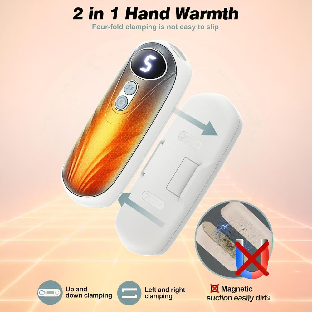 Aquecedores de Mãos Recarrregáveis Conjunto de Aquecedor de Bolso com Ecrã LED