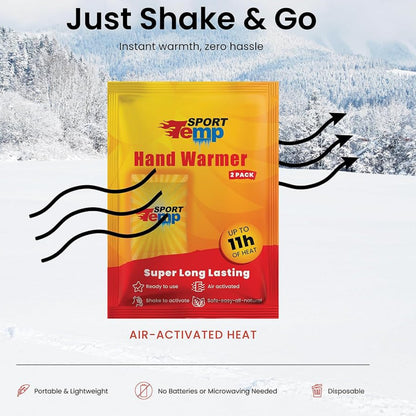 Hand Warmers Disposable Long Lasting Heat Packs Winter Outdoor Use
