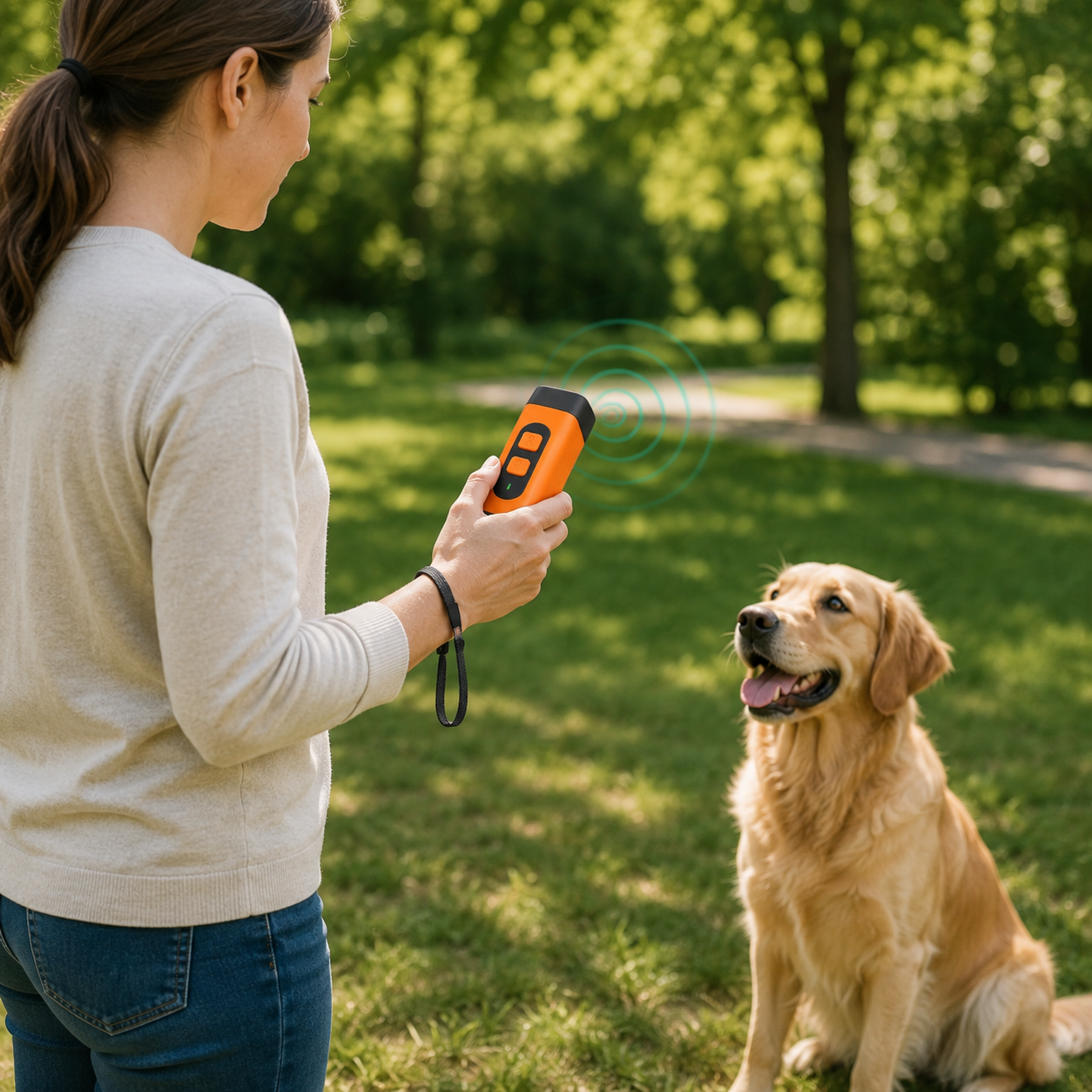 Handheld Dog Training Device Rechargeable Ultrasonic
