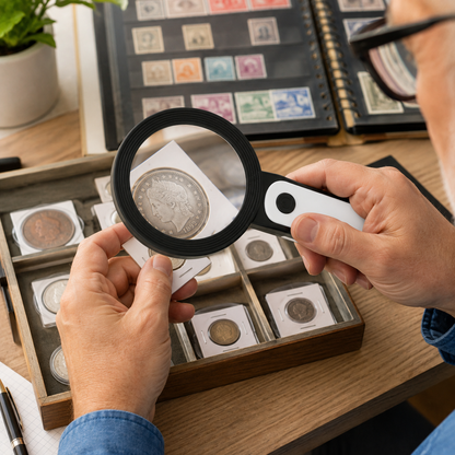 Handheld Magnifying Glass LED Foldable Lighted Lens