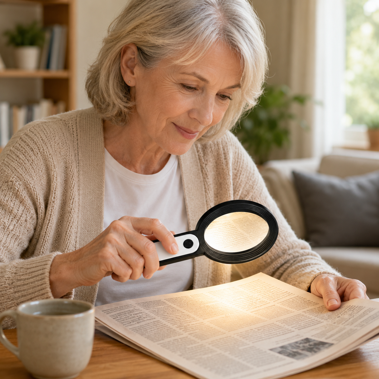 Handheld Magnifying Glass LED Foldable Lighted Lens