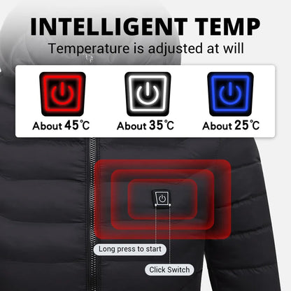 Roupa de Inverno Aquecida Casaco Camada de Aquecimento para Exterior