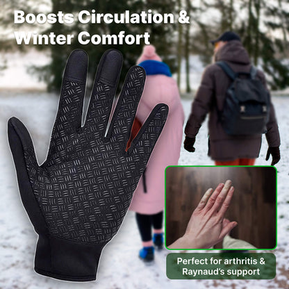 Winter Heated Gloves Electric Outdoor Touchscreen Grid Design
