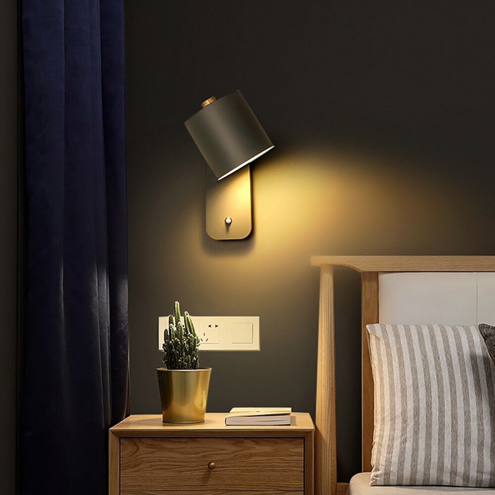 Candeeiro de Parede LED Moderno com Interruptor | Luz de Parede Interior