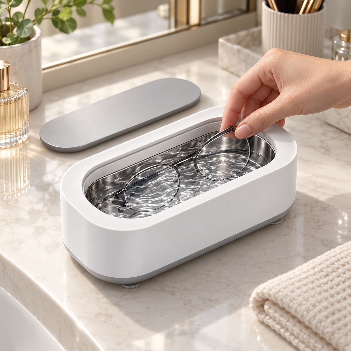 High Frequency Ultrasonic Cleaner Jewelry Compact Digital