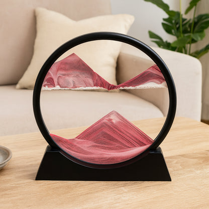 Home Decor Sand Art Moving Glass Display Table Sculpture