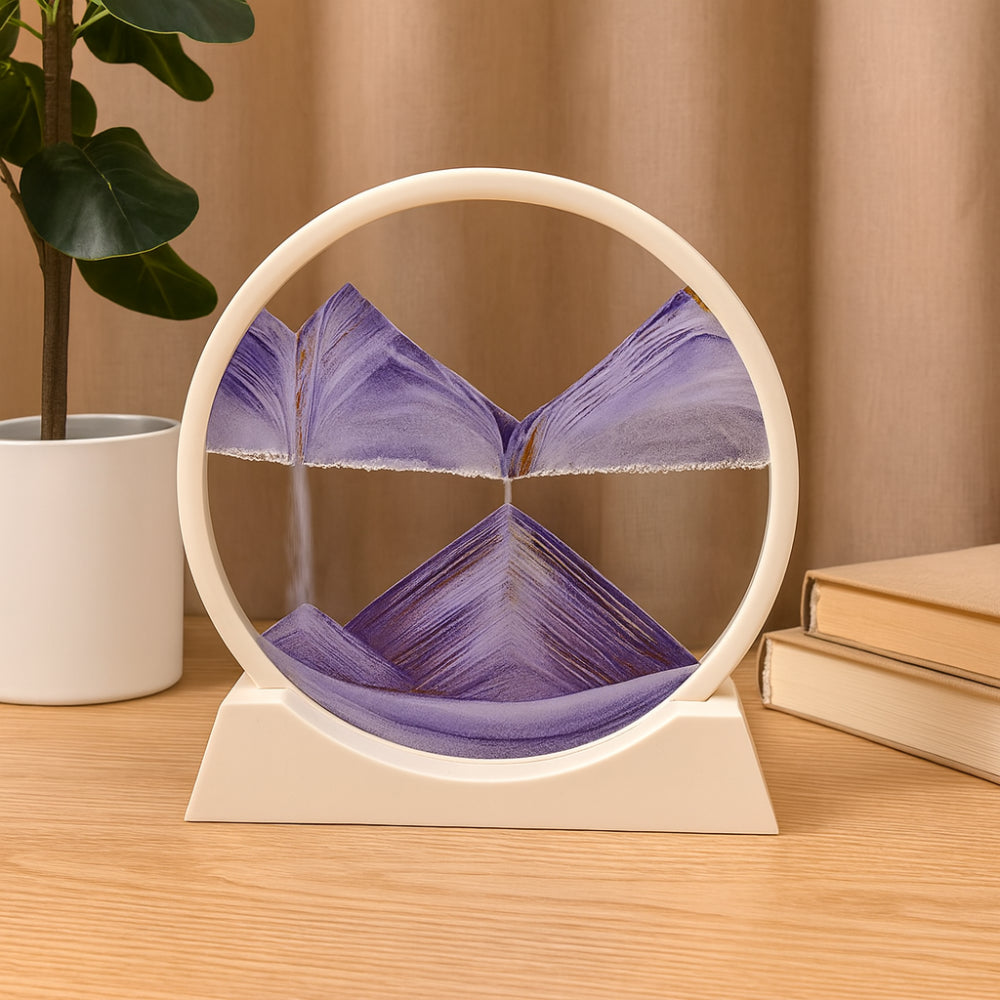 Home Decor Sand Art Moving Glass Display Table Sculpture