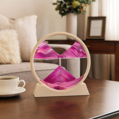 Home Decor Sand Art Moving Glass Display Table Sculpture