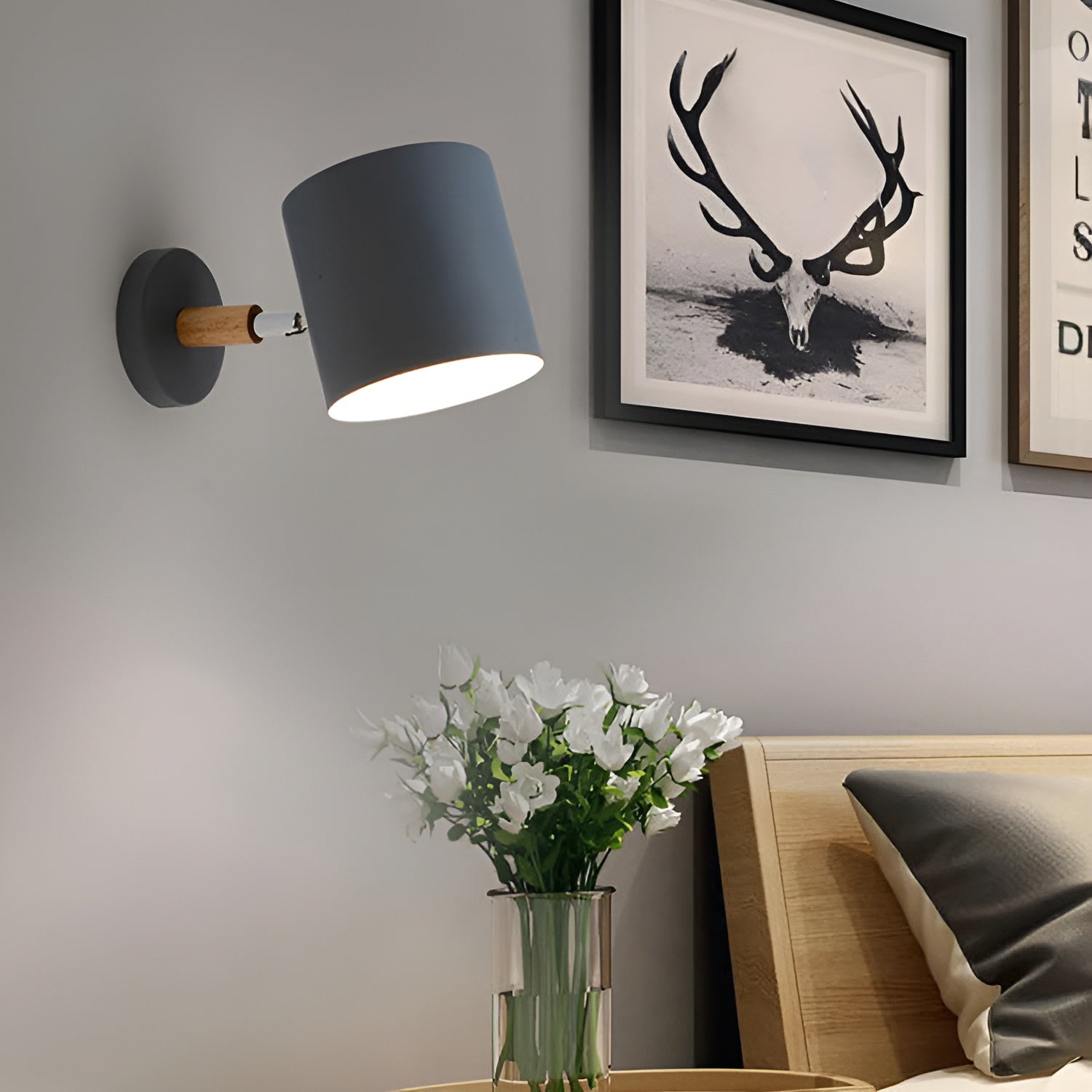 NordicGlow Adjustable Wall Lamp | Pastel Scandinavian Design