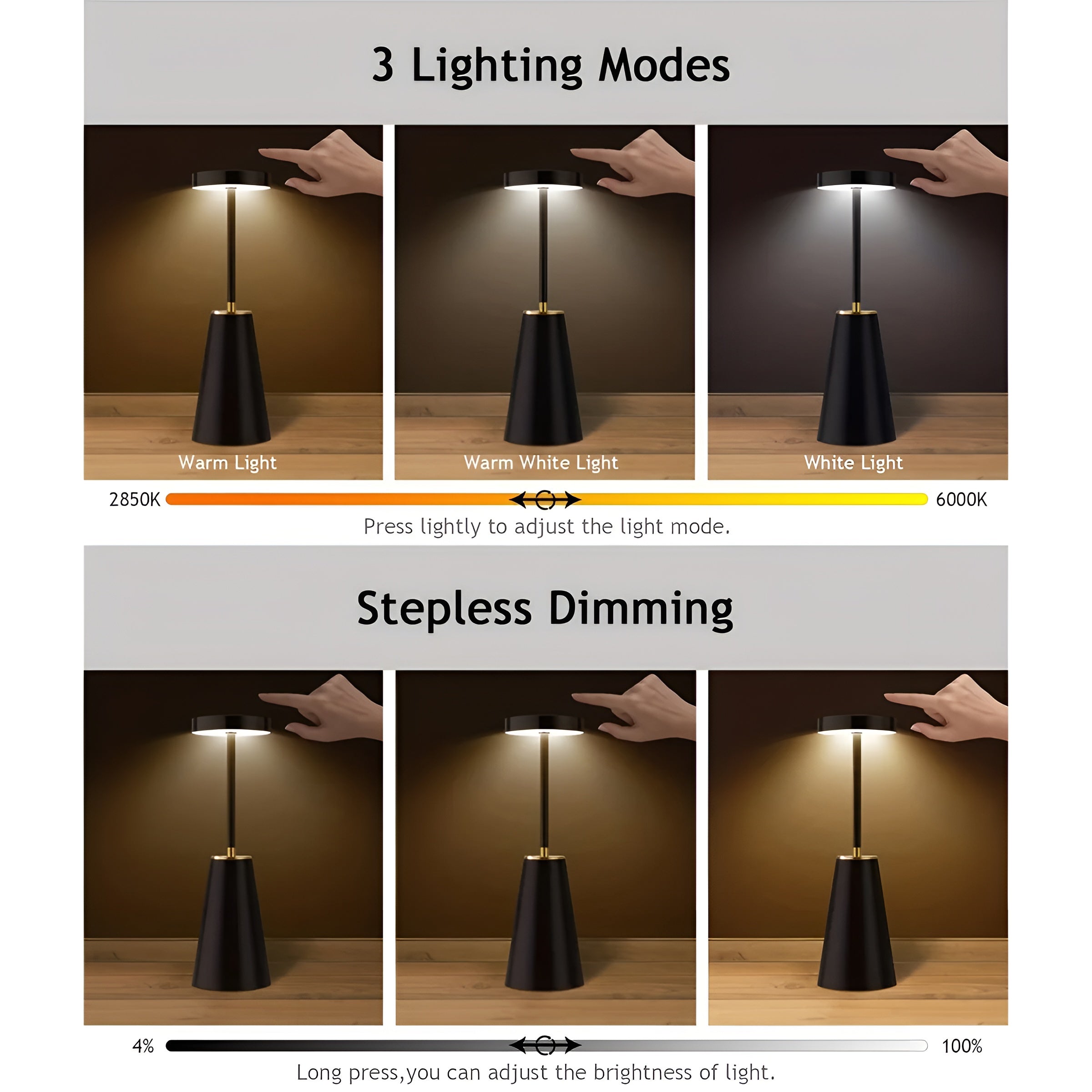 Sleek Lamp | Wireless Rechargeable Table Lamp