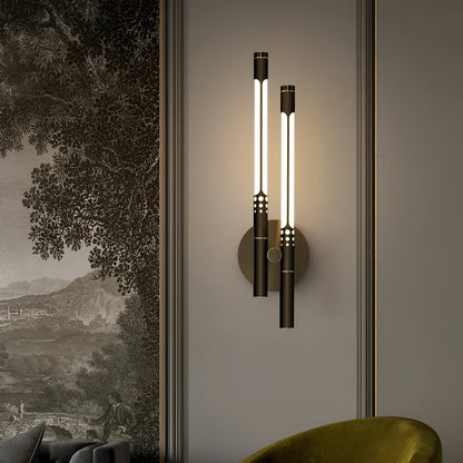 Applique da parete moderna in metallo e acrilico con luce LED per interni