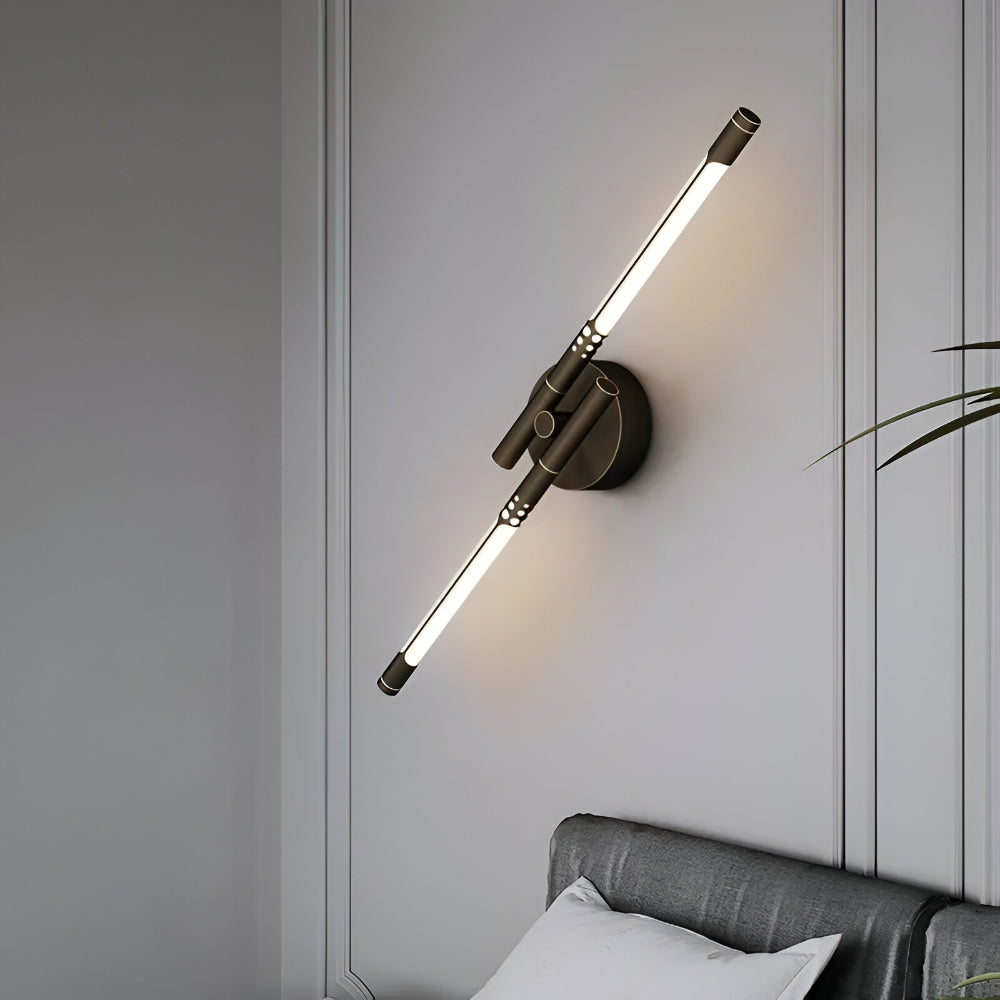 Applique da parete moderna in metallo e acrilico con luce LED per interni