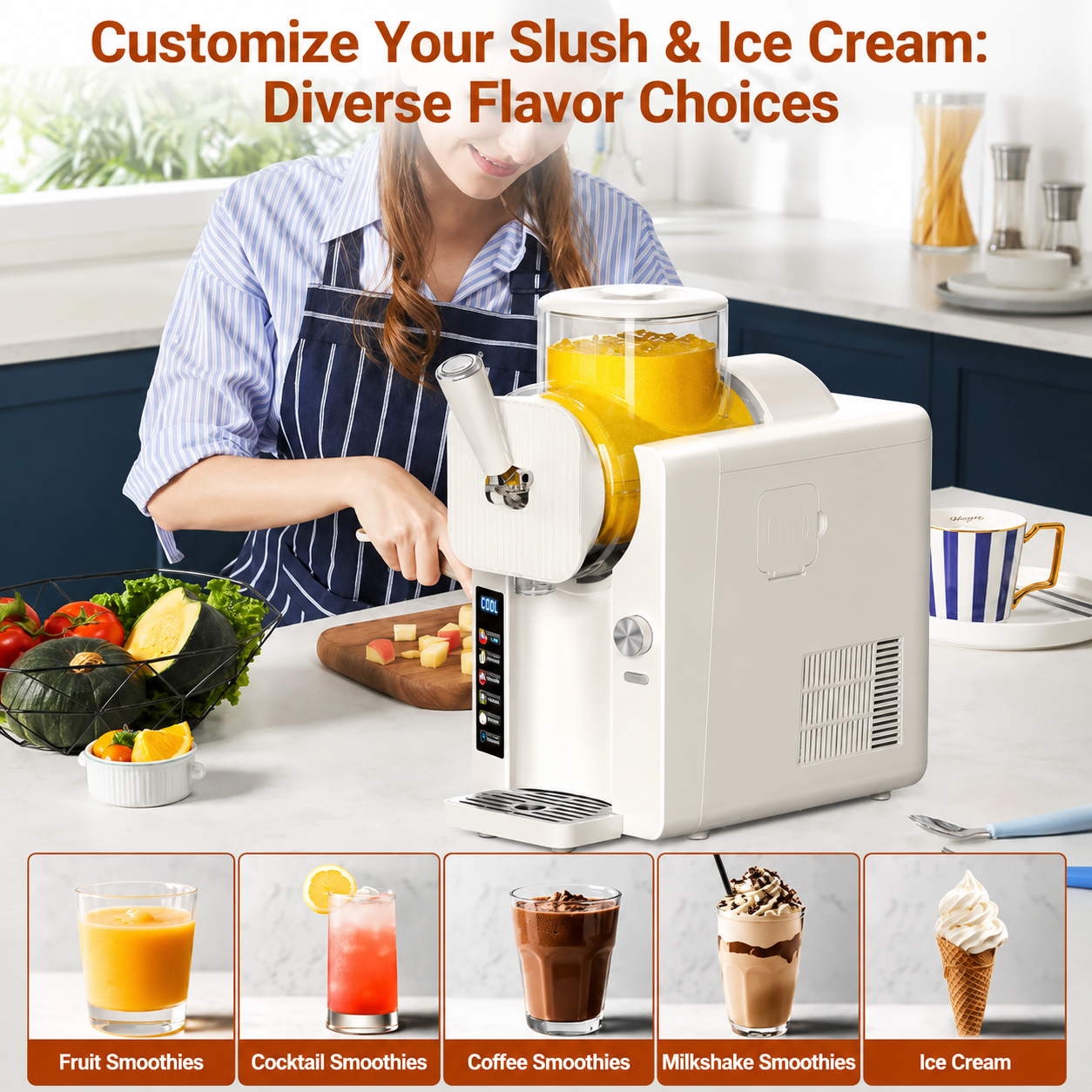 Ismaskine Frossen Drikmaskine Slushmaskine
