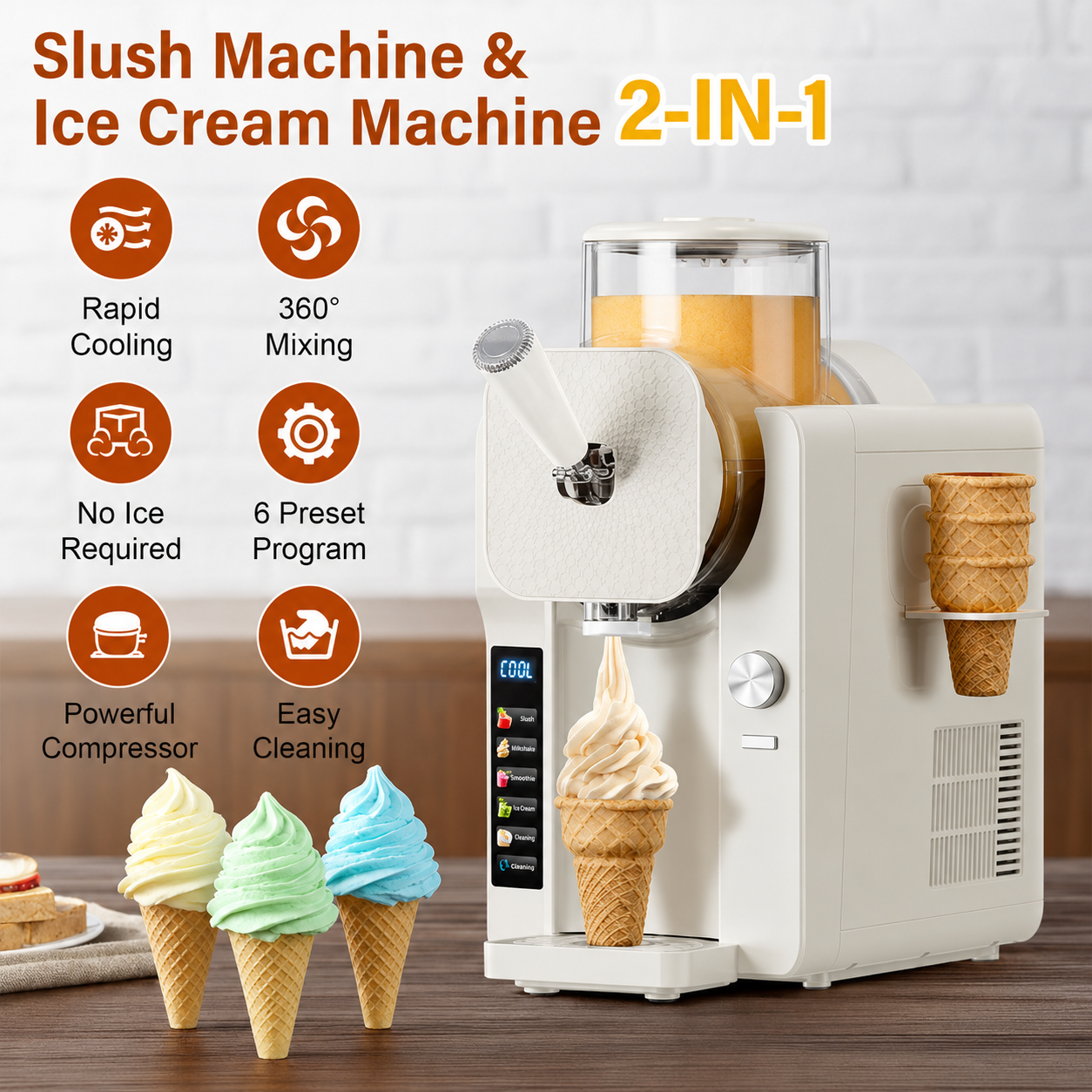 Ismaskine Frossen Drikmaskine Slushmaskine