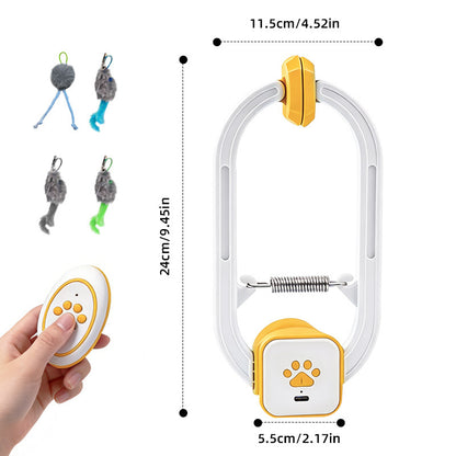 Juguete para gato interactivo con señuelo electrónico recargable por USB en forma de ratones
