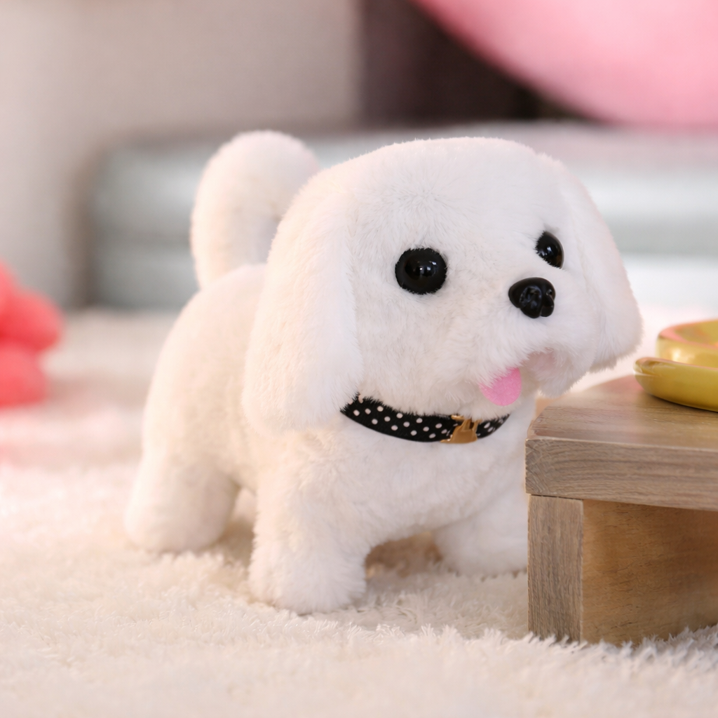 Giocattolo di Peluche Interattivo Cane Robot Cucciolo Che Cammina, Abbaia e Scodinzola